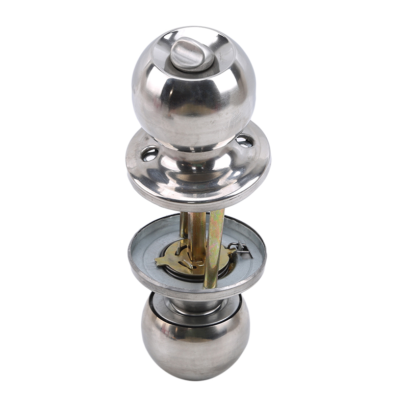 Furniture Hardware Supply - Runder Kugel-Türgriff mit Privatsphärenschutz, Badezimmer-Türschloss mit