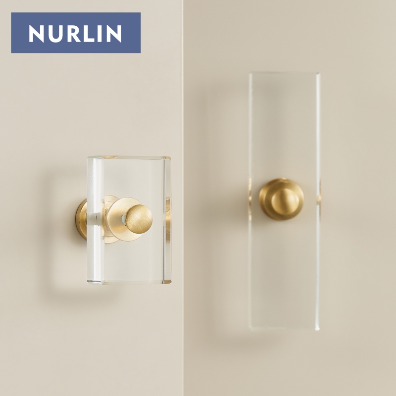 Furniture Hardware Vintage - Nurlin Messing Acryl Schrank Schublade Kleiderschrank