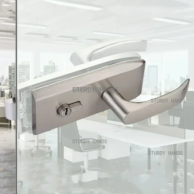 Furniture Hardware Supply - Büro Glas Türschloss Badezimmer Edelstahl Griff