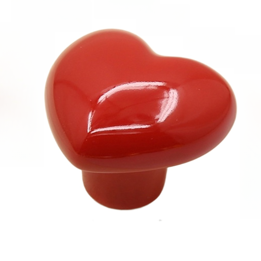 Furniture Hardware Drawer Pulls - Herzförmiger Keramik-Schrankgriff ohne Bohren, selbstklebender Schubladenknopf