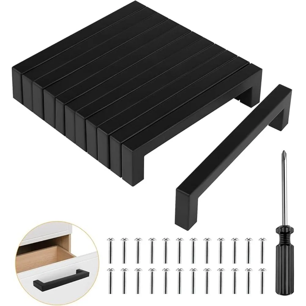 Furniture Hardware Drawer Pulls - 6/18 Stück Edelstahl quadratische Möbelbeschläge Schranktürgriff