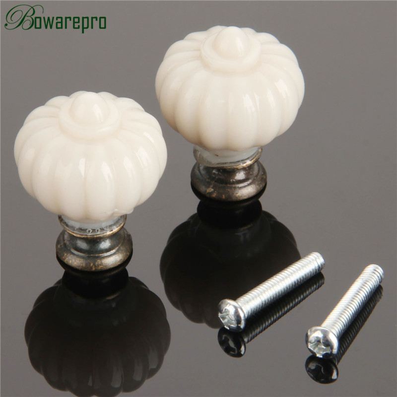 1Pc Acryl Elfenbein Weiß Kürbi – Furniture Hardware Drawer Pulls Bewertung und Preis