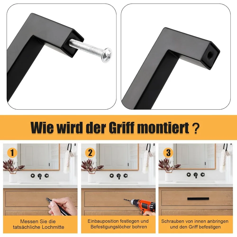 6/18 Stück Edelstahl quadratis – Furniture Hardware Drawer Pulls Bewertung und Preis