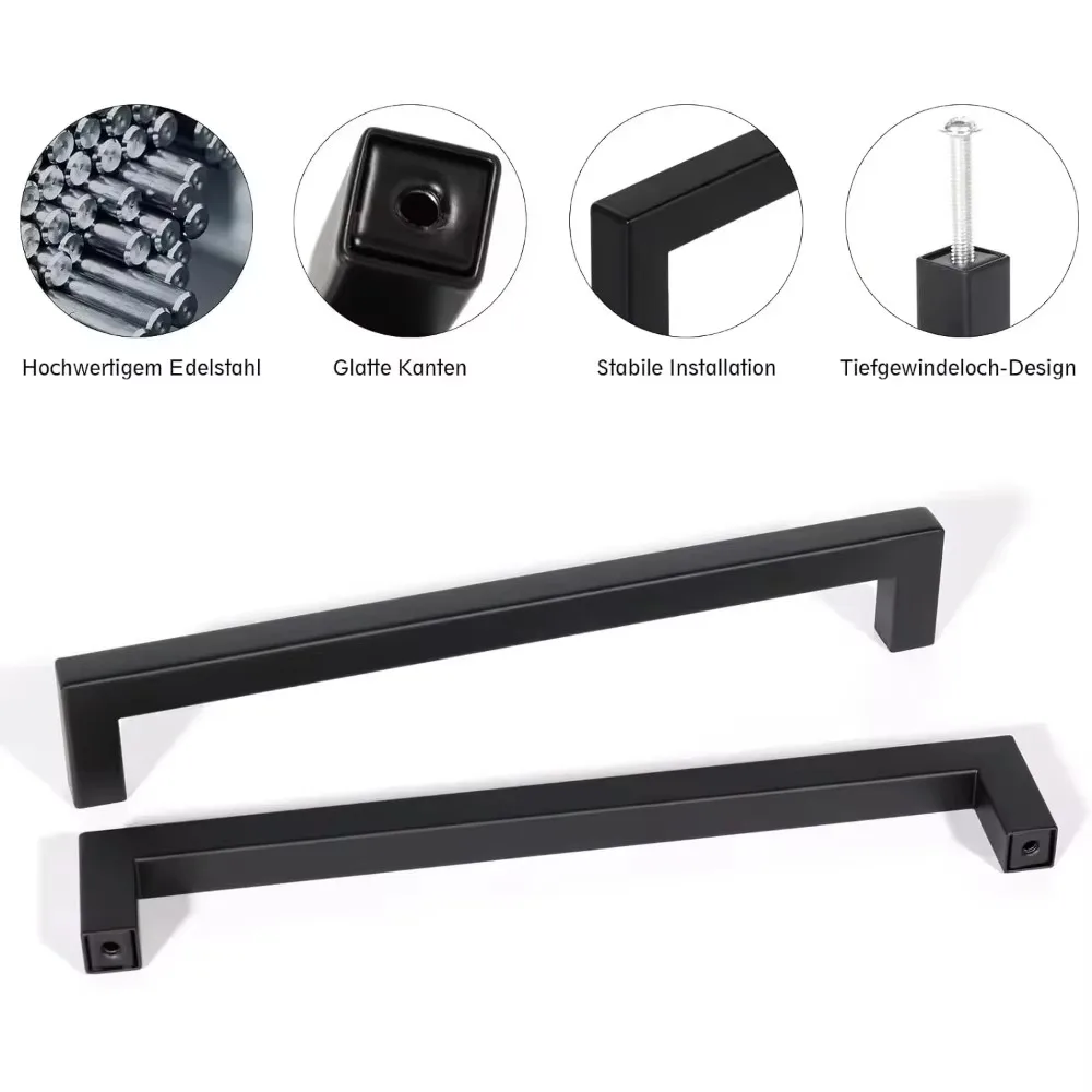6/18 Stück Edelstahl quadratis – Furniture Hardware Drawer Pulls Bewertung und Preis